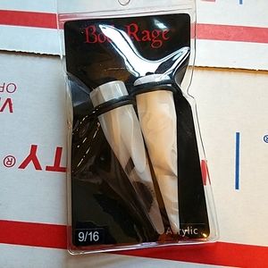 NWT BODY RAGE CLEAR WITH WHITE SWIRL TAPERS 9/16IN OR 14MM